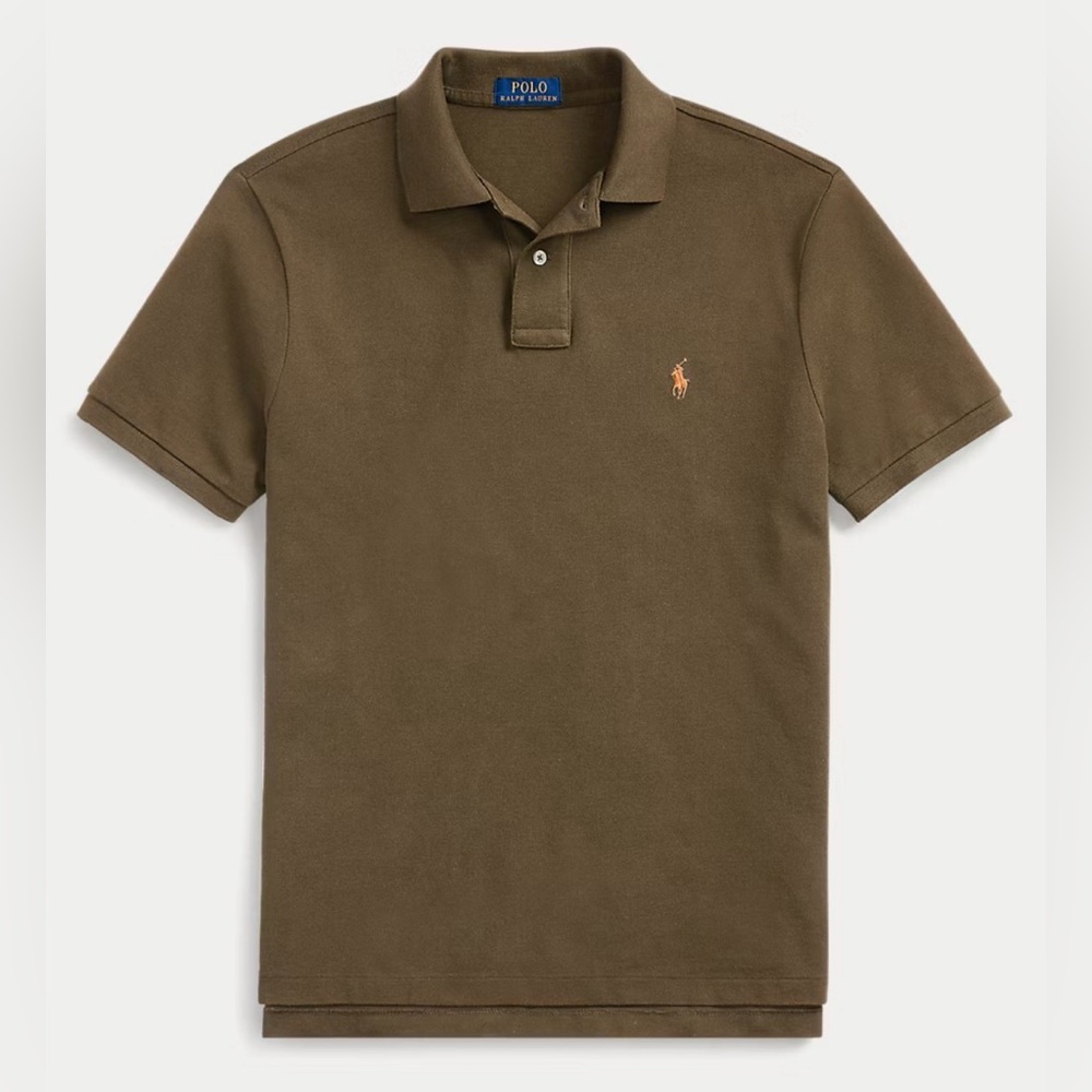🆕 Polo Ralph Lauren Men's Classic-Fit Mesh Polo Shirt. “Canopy Olive”, Size: 2XL